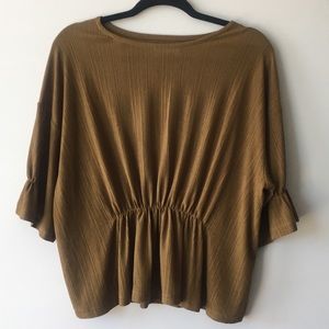 silky gold blouse